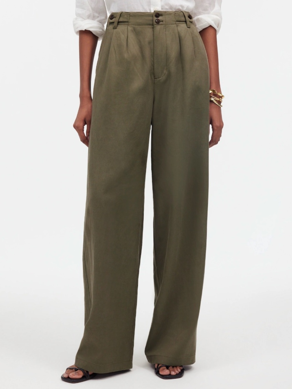 Madewell The Harlow Wide-Leg Pant Faded Ivy Size 2